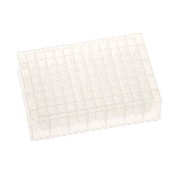 Celltreat Storage Plate, PP, Rnd Bottom, Non-sterile, 1.5mL, 96-Deep Square Well 229573